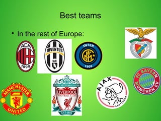 Best teams 
? In the rest of Europe: 
 