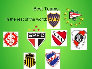 Best Teams 
In the rest of the world: 
 