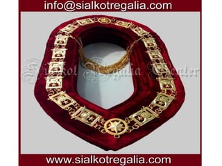 masonic shrine chain collar red velvet 