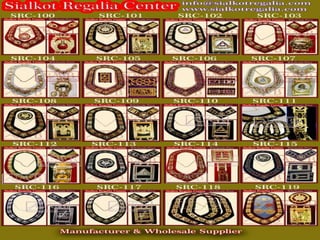 Masonic regalia chain collars