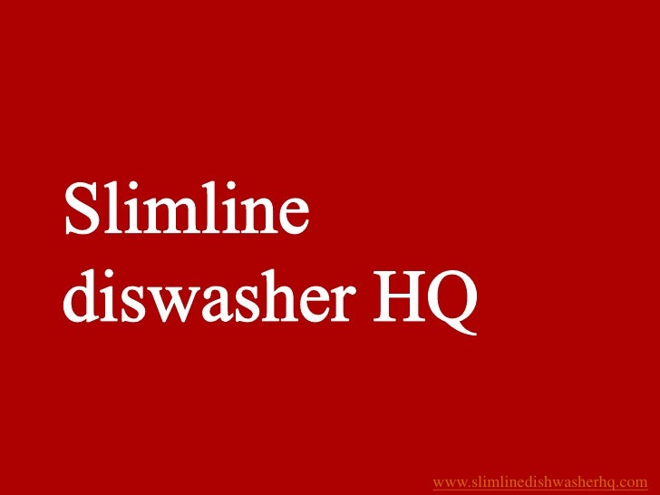 red slimline dishwasher
