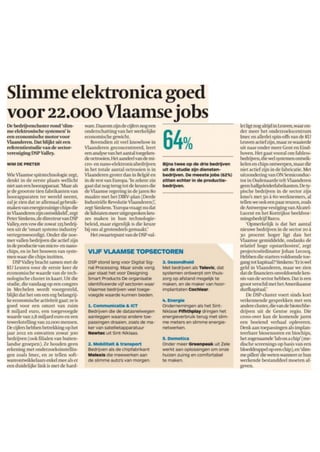Persbericht: Slimme electronica goed voor 22.000 vlaamse jobs