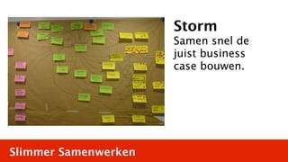 Storm
                      Samen snel de
                      juist business
                      case bouwen.




Slimmer Samenwerken
 