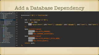 Add a Database Dependency
 