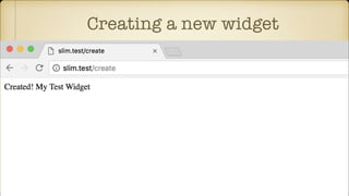Creating a new widget
 