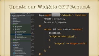 Update our Widgets GET Request
 