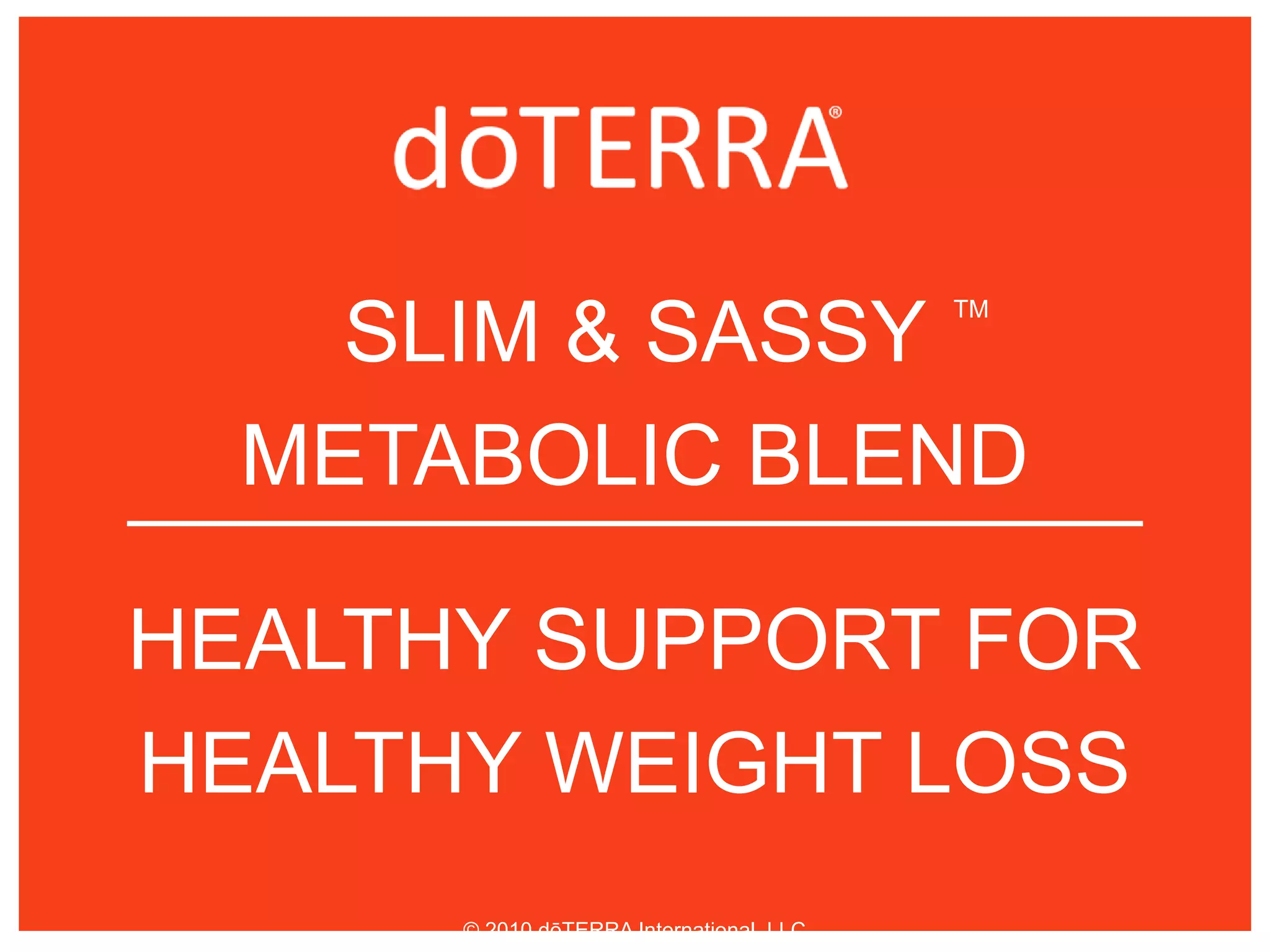 Slim & sassy_weight_management | PPT
