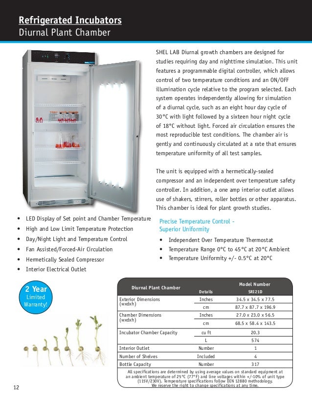 SHEL LAB Incubator Catalog