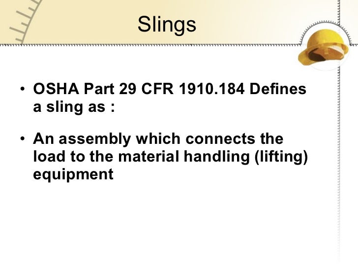 Lifting Sling Safety