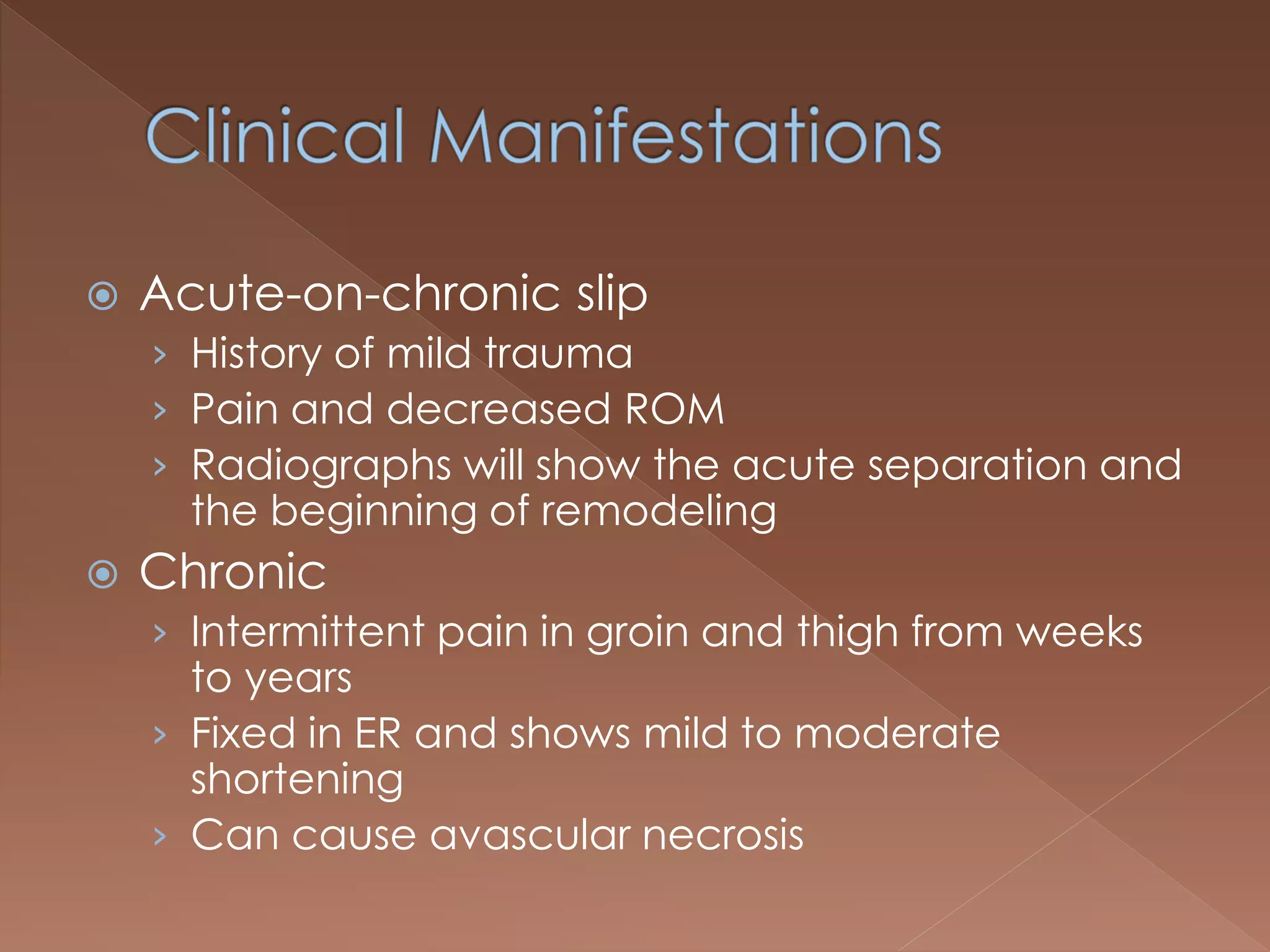 Slipped capital femoral epiphysis | PPTX