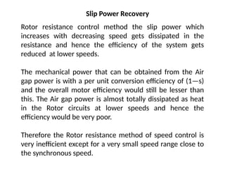Slip Power Recovery Schemes-Induction Motorspptx | PPTX