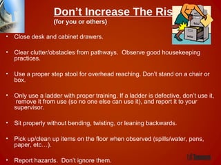 Clean Desk Prevent Fall Slips,Trips,Falls prevention presentation | PPT