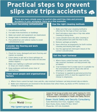 Slips and trips health and safety