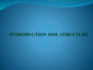INTRODUCTION SOIL STRUCTURE
 
