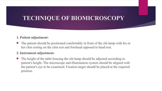 Microscope Forehead Rest Slit Lamp Biomicroscopy: Principles, Components, Illumination ...