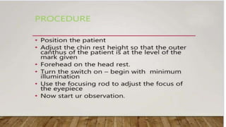 SLIT LAMP BIOMICROSCOPY EXAMINATION.pptx