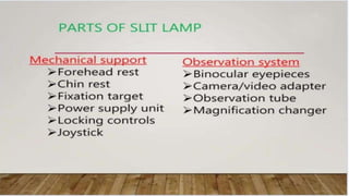 SLIT LAMP BIOMICROSCOPY EXAMINATION.pptx