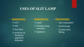 Slit Slide Slit Lamp Biomicroscopy by resident .pptx