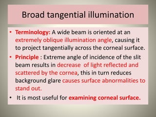 Slit lamp examination lecture | PPTX