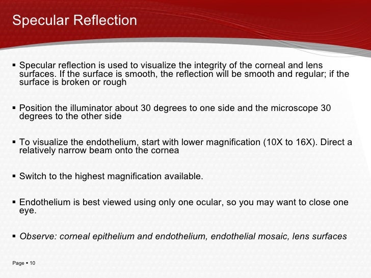Slit Lamp Illumination Techniques