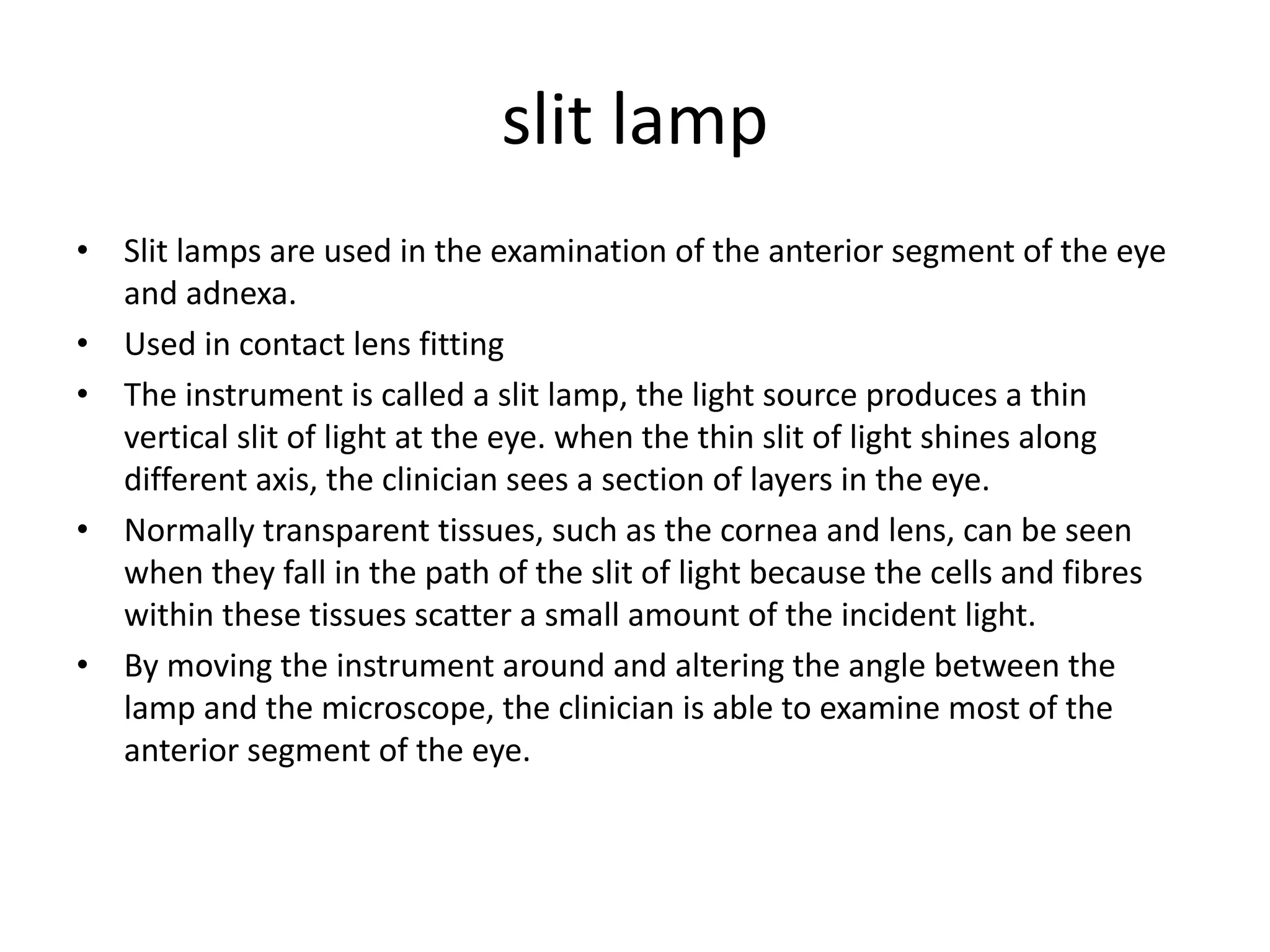 Slit lamp Instrumentation types and principle .pdf