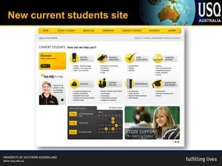 New current students site
 