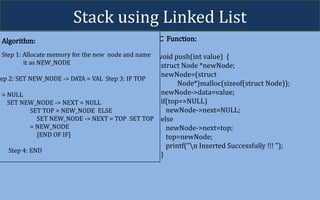 Implemention of Linked list concept in Data Structures | PPTX
