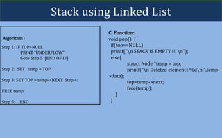 Implemention of Linked list concept in Data Structures | PPTX