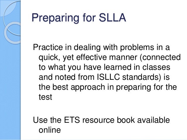 Ets slla results Ets slla results