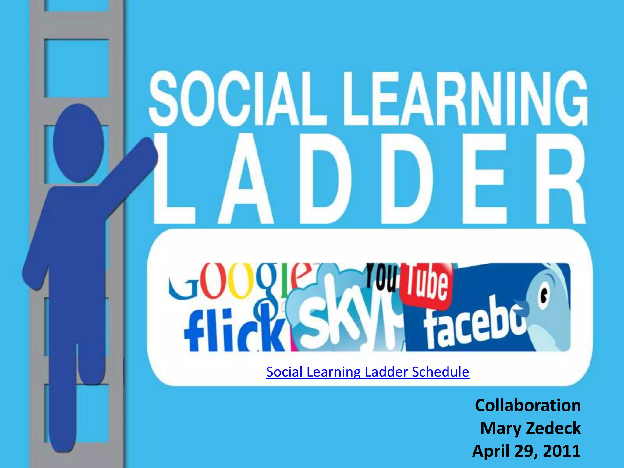 Social Learning Ladder ScheduleCollaborationMary ZedeckApril 29, 2011