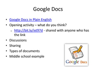 Google DocsGoogle Docs in Plain English