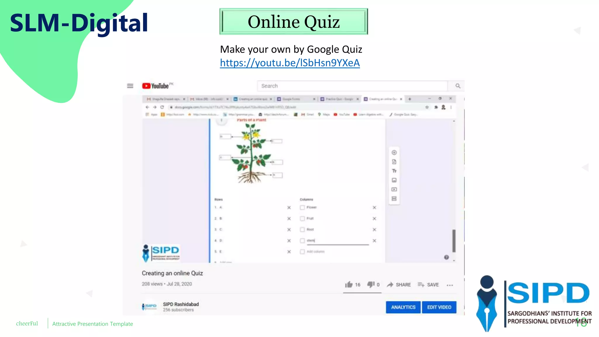 cheerFul Attractive Presentation Template 18
SLM-Digital Online Quiz
Make your own by Google Quiz
https://youtu.be/lSbHsn9YXeA
 