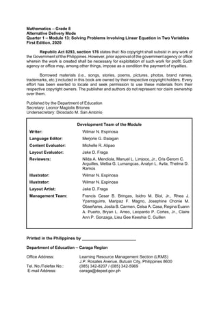 Self-Learning Modules: 1st Quarter Math Module 13.pdf