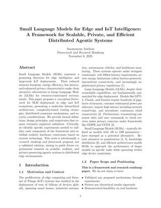 Small Language Models for Edge and IoT Intelligence: | PDF