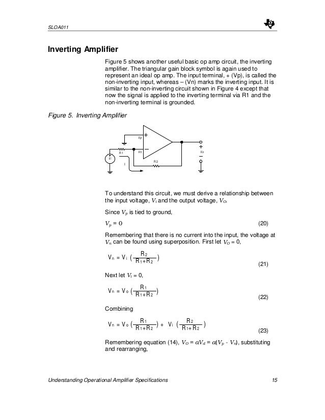 Understanding Operational Amplifier Specifications