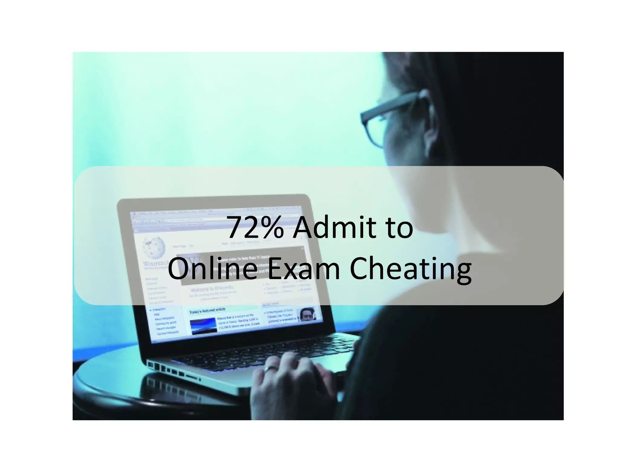 72% Admit to
Online Exam Cheating

 