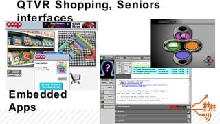 QTVR Shopping, Seniors
 interfaces




Embedded
Apps
 