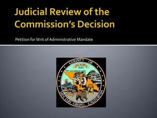 Petition for Writ of Administrative Mandate
 