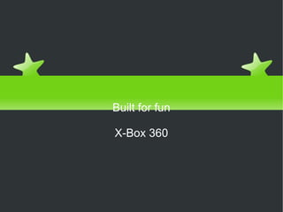 Can you guess the product? Built for fun X-Box 360