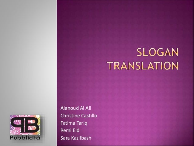 Slogan Translatio - First Three Questions