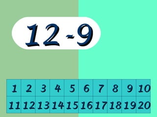 11 22 33 44 55 66 77 88 99 1010
1111 1212 1313 1414 1515 1616 1717 1818 1919 2020
12-912-9
 
