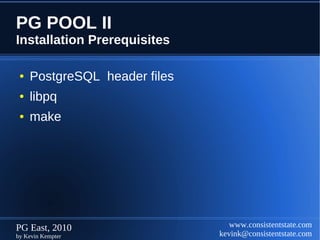 PostgreSQL High Availability via SLONY and PG POOL II | PDF