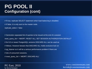 PostgreSQL High Availability via SLONY and PG POOL II | PDF
