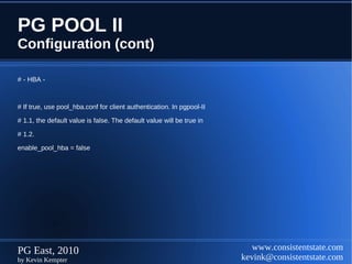 PostgreSQL High Availability via SLONY and PG POOL II | PDF