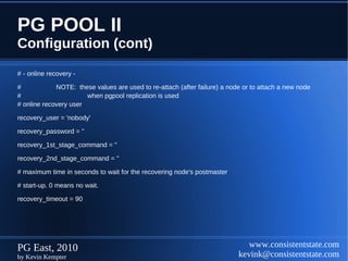 PostgreSQL High Availability via SLONY and PG POOL II | PDF