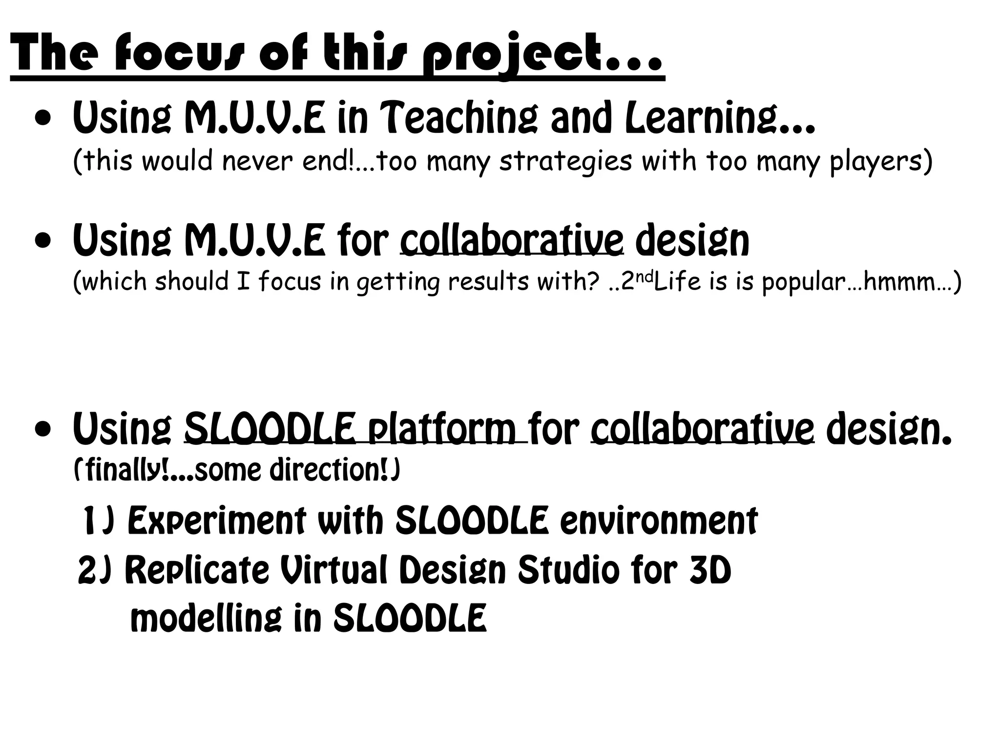 Sloodle Project Presentation