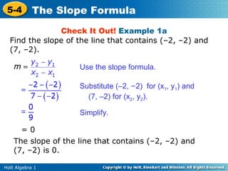 Slope Formula Rule Example Slope formula | PPT