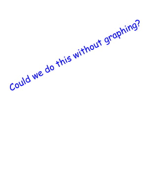 Could we do this without graphing? 