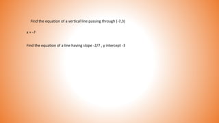 SLOPE OF A LINE (COORDINATE GEOMETRY) | PPTX