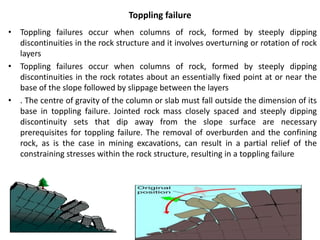 Toppling Failure Examples Slope stability | PPTX